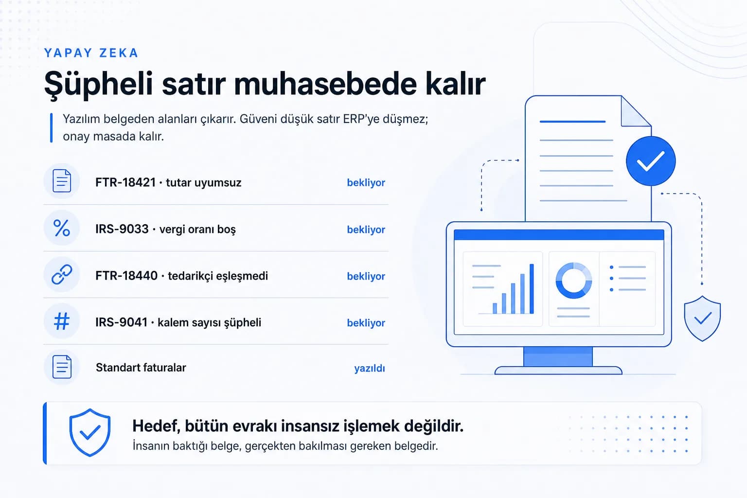 Fatura ve irsaliyeleri elle girmekten kurtulmak
